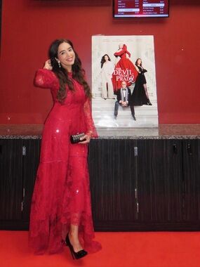 Red Lace Evening Maxi Dress - Elegant Women's Formal Gown
